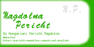 magdolna pericht business card